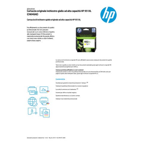Cartuccia inkjet 951XL HP giallo CN048AE
